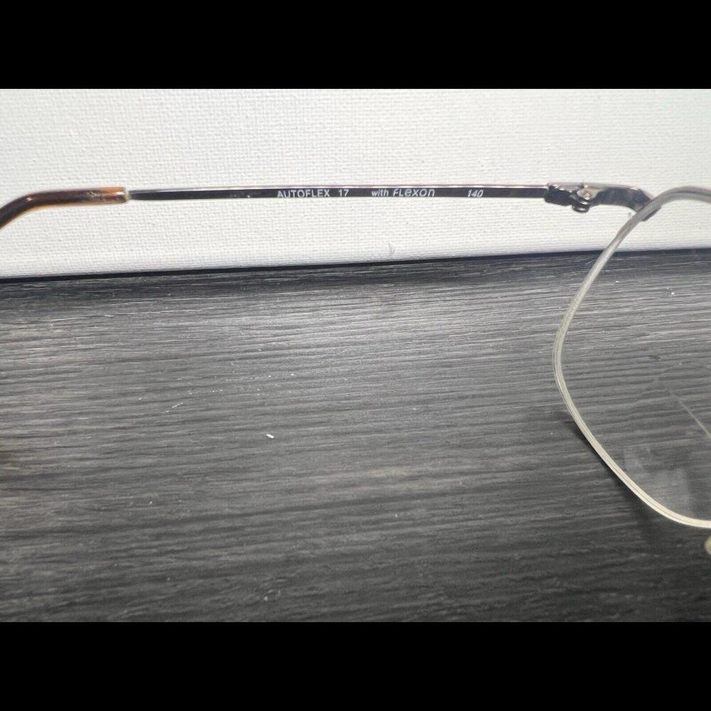 Flexon AUTOFLEX 17 Marchon Brown Half Rim Eyeglasses 55 17 140 Prescription - Picture 3 of 4